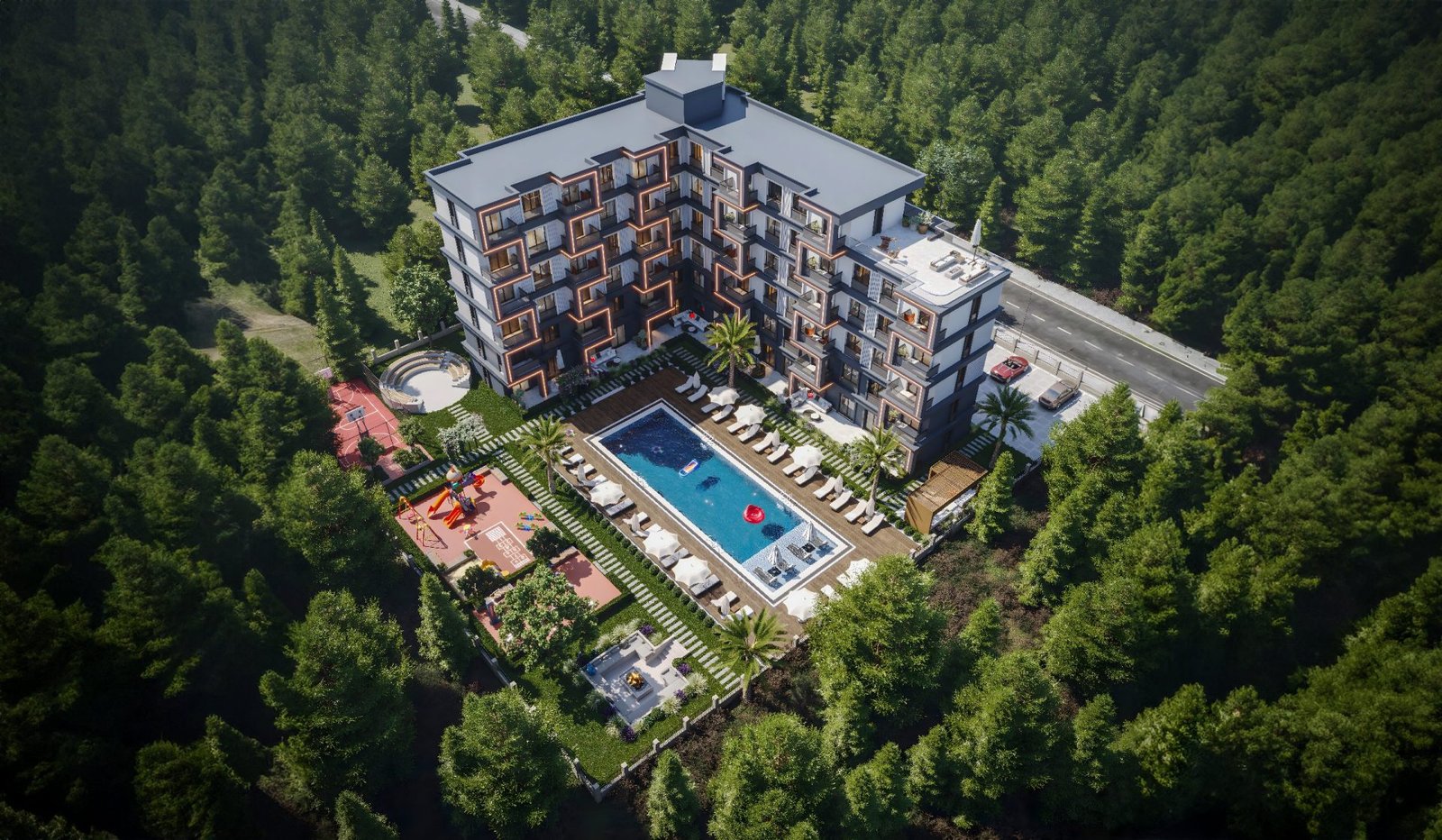 Apartments in a luxury residential complex project equipped with modern technologies in Antalya