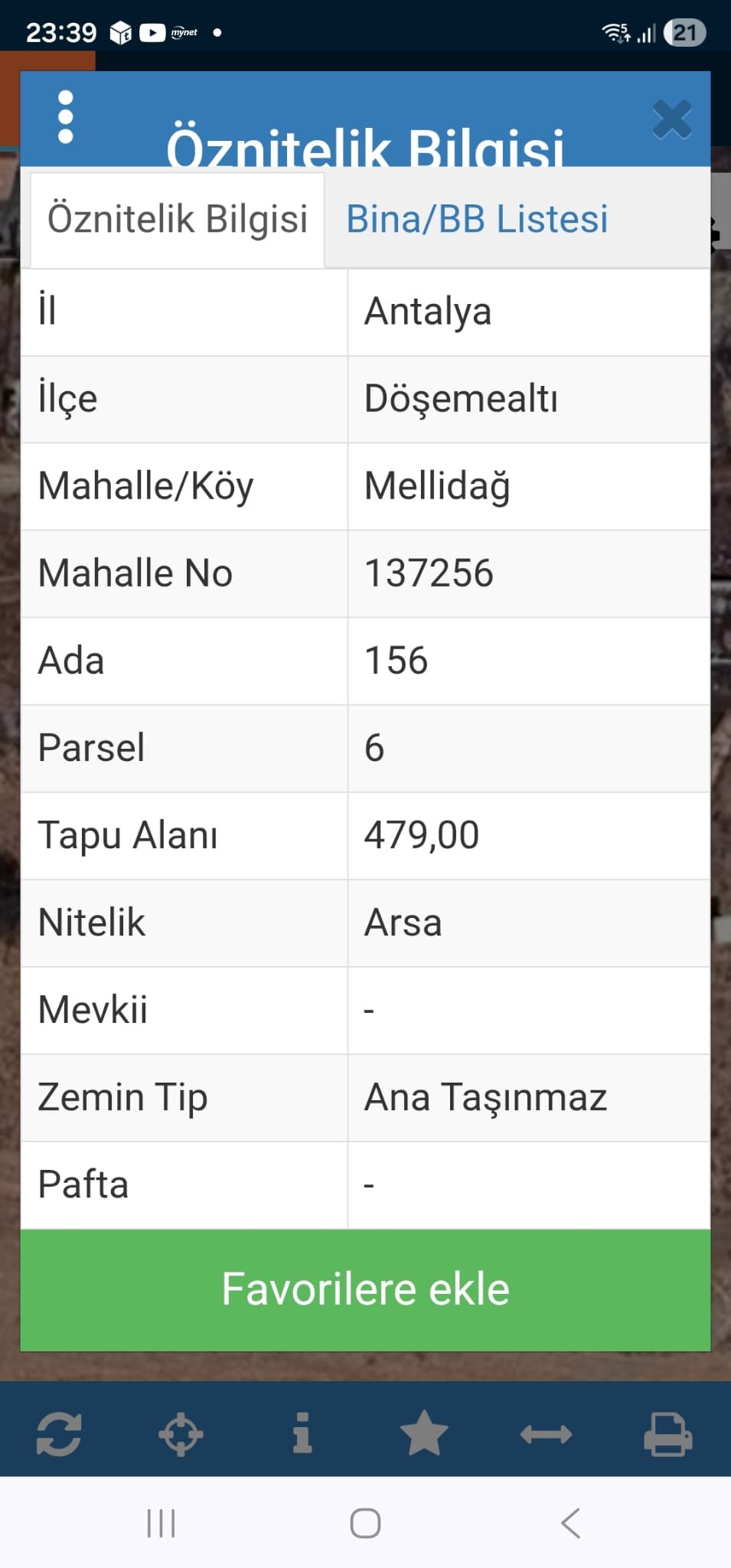 ANTALYA DÖŞEMEALTI MELLİDAĞDA SATILIK İMARLI VİLLALIK ARSA